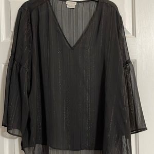 Van Heusen black stripped top